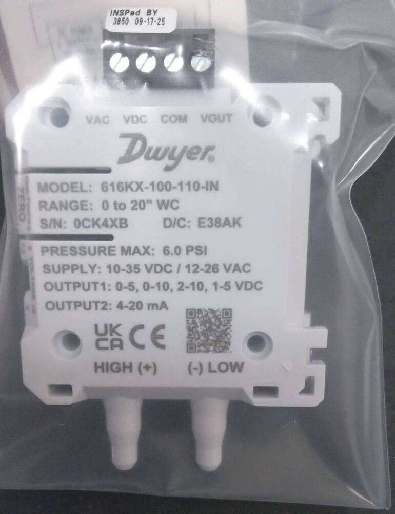 Dwyer Instruments 616KX-200-110-IN Differential Pressure Transmitter