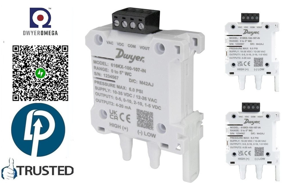 DWYER >> 616KX-100-112-IN >> DIFFERENTIAL PRESSURE TRANSMITTER>>Manufacturer  DWYER OMEGA