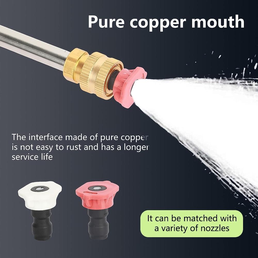 48V Car Washer Gun Wireless High Pressure Washer Water Spray Gun Car Washing Kit - Color: Mix