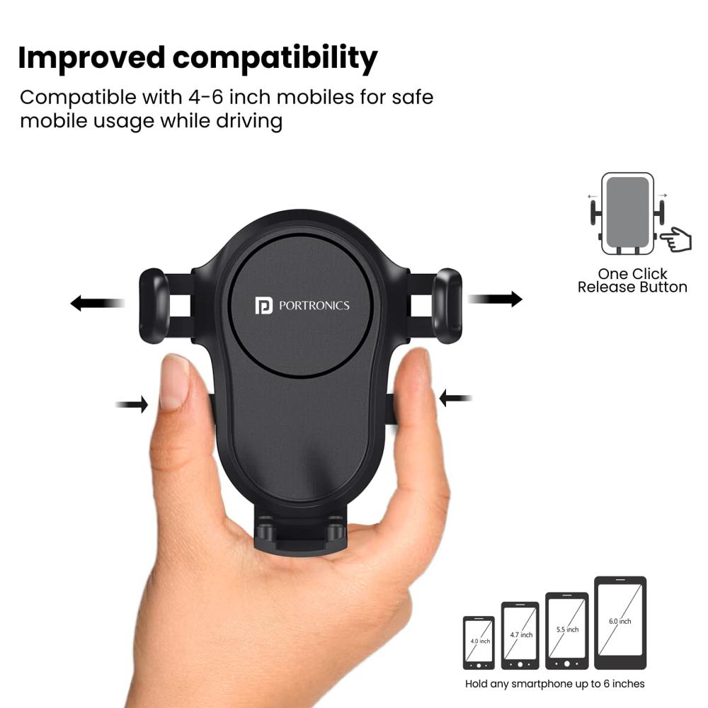 Portronics Mobile Holder Stand - Color: Black