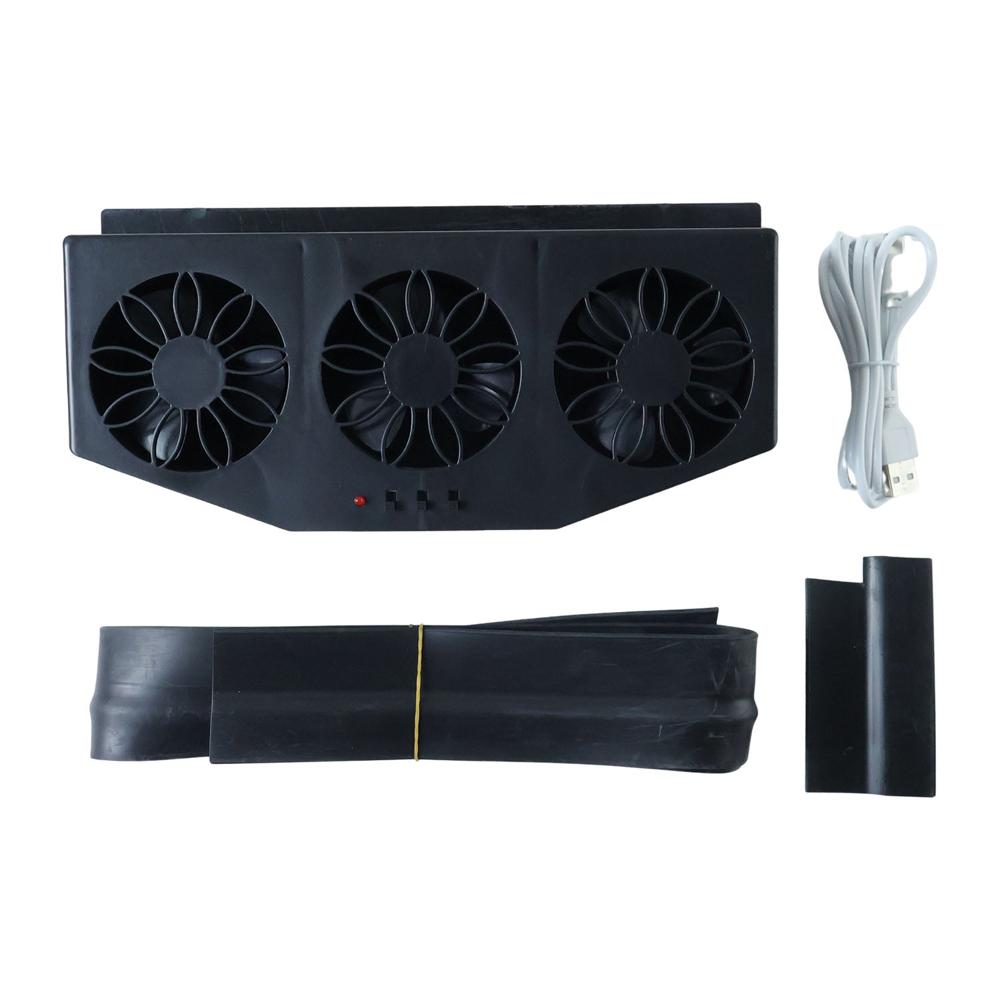 Triple Fan Plug & Play Car Exhaust Ventilation System (1 Set) - Color: Mix
