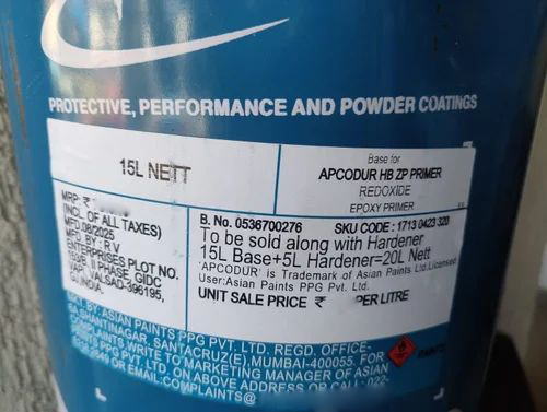 Asian Apcodur Hb Zinc Phos Primer Redoxide With Accl