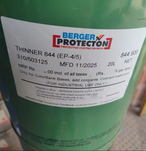 Berger Thinner 844 For Epoxy