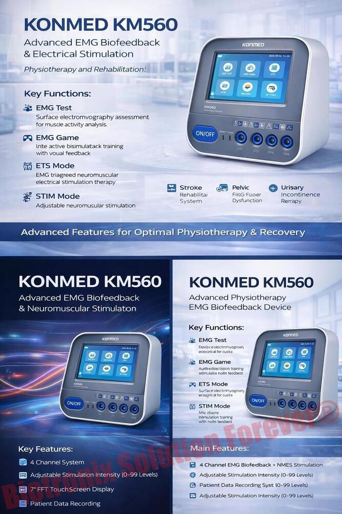 Konmed KM-560 Physiotherapy Biofeedback Device with ETS Modes