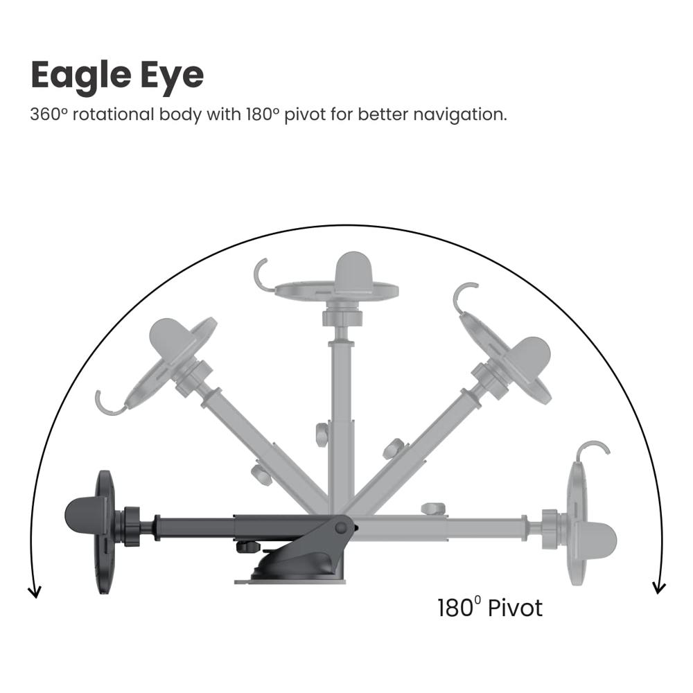 Portronics Clamp M2 Adjustable Car Mobile Phone Holder Stand