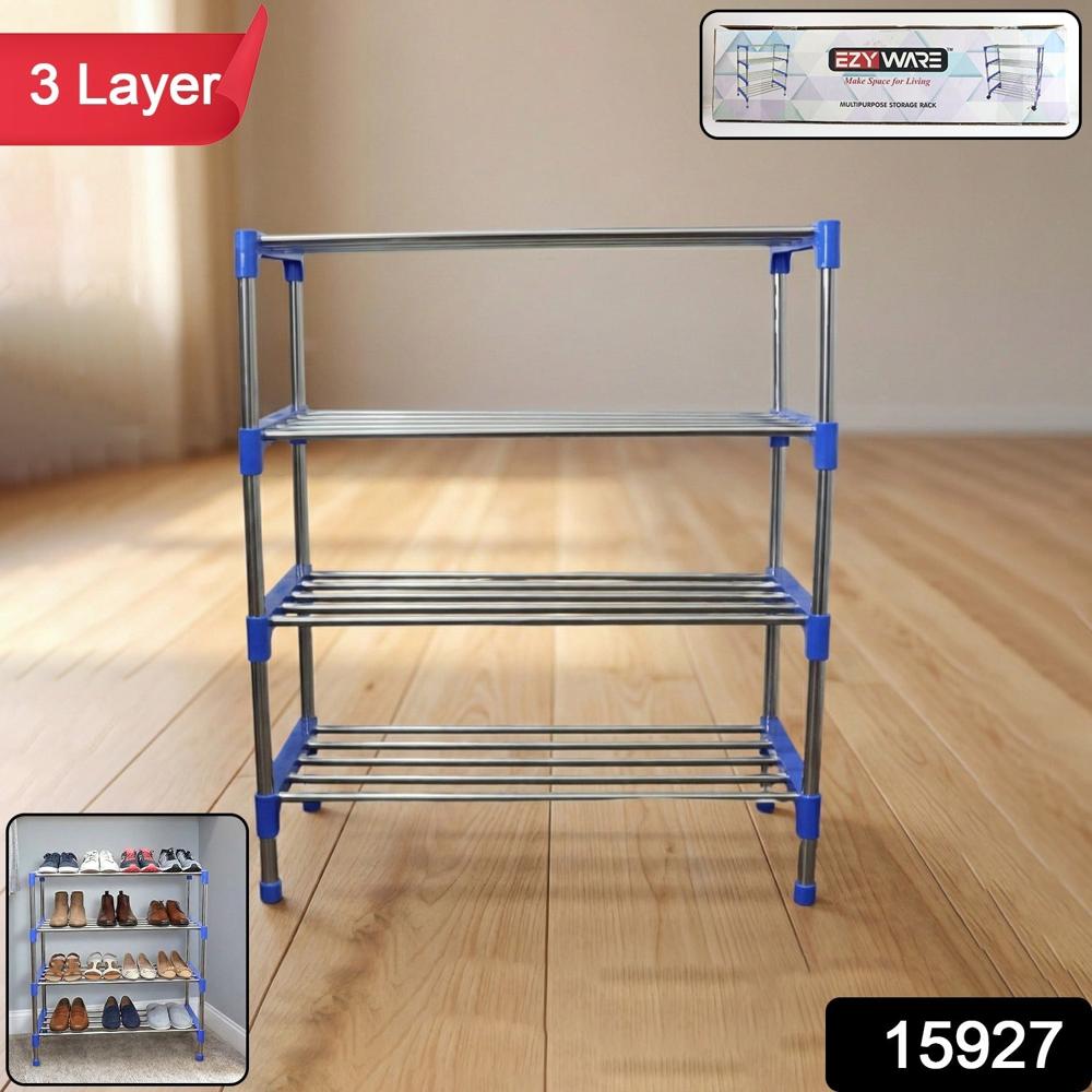 Multipurpose 4-Layer Shoe Rack Organizer Set - Color: Mix