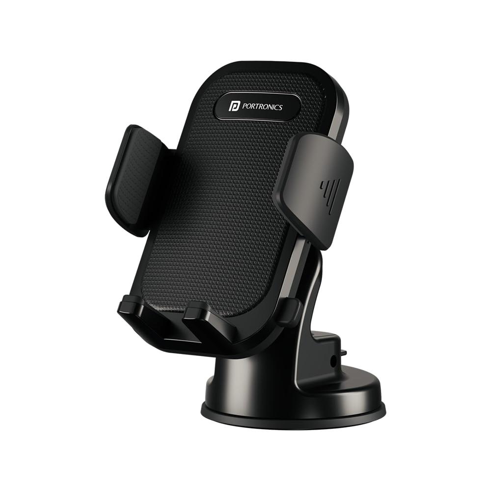 Portronics Clamp M4 Car Phone Holder Stand with 360 Degree
