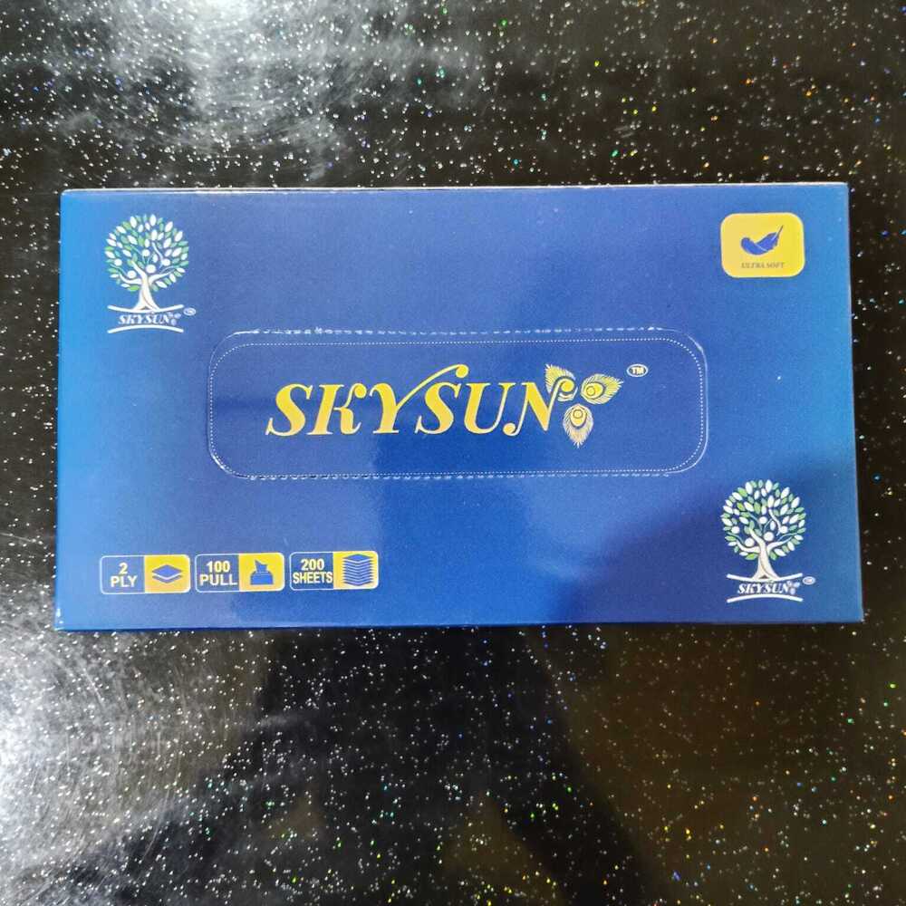 Skysun Facial Tissue Box (2 Ply, 100 Pull)