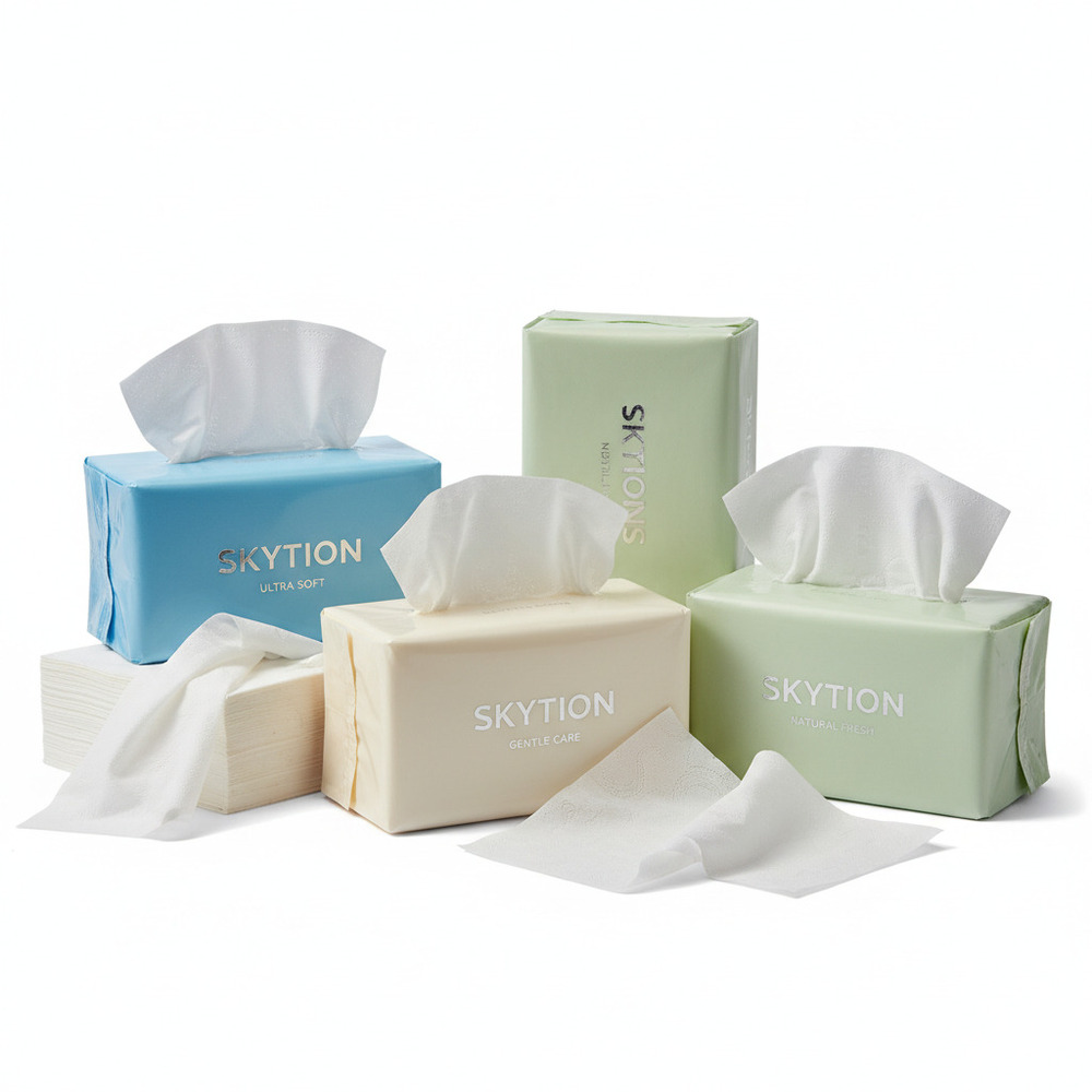 Premium Facial Tissue Collection - Color: White