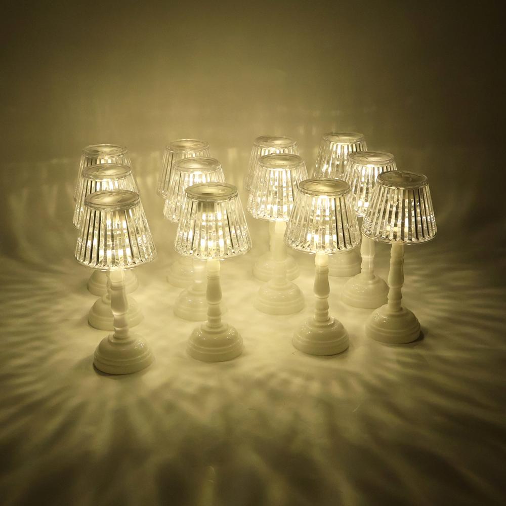 Led Crystal Table Lamps (12 Pc) - Material: Plastic
