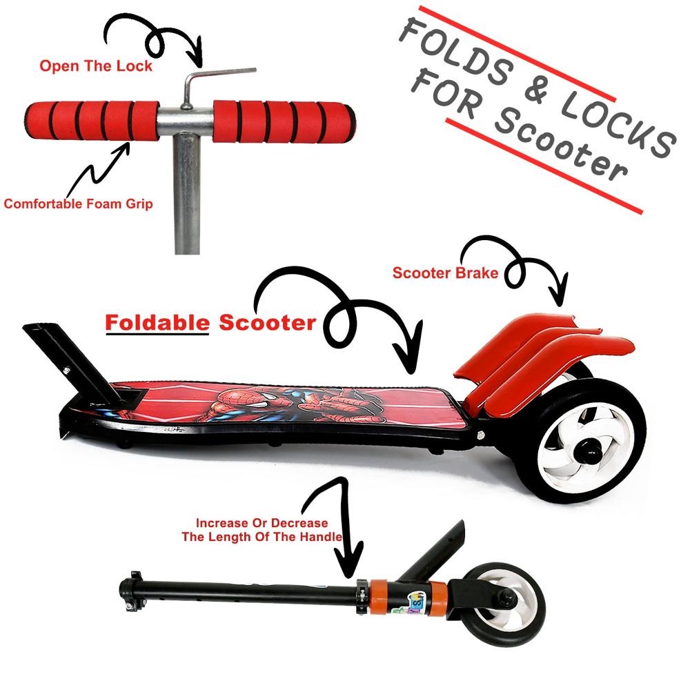 Kids 3 Wheel Leg Push Scooter with Adjustable Height
