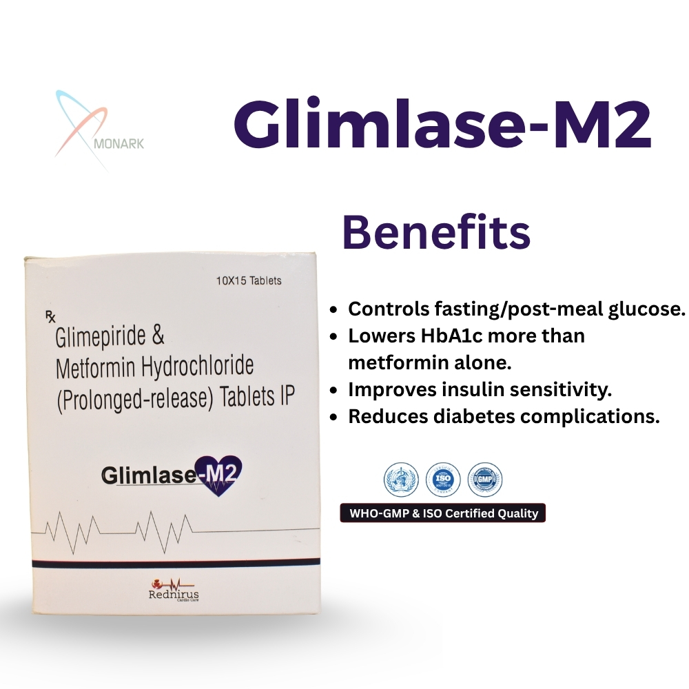 Bilayered Tablet of Metformine(SR)500mg + Glimepiride 2mg Tablet