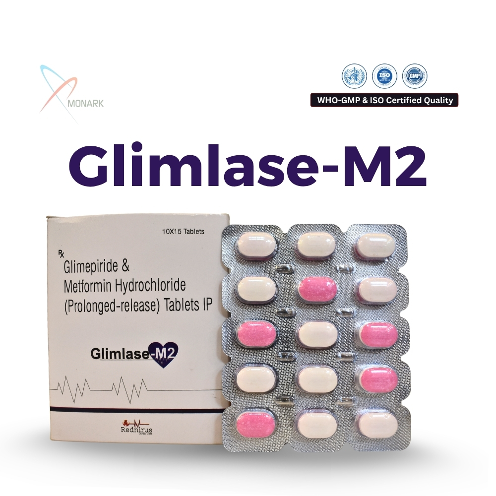 Bilayered Tablet of Metformine(SR)500mg + Glimepiride 2mg Tablet