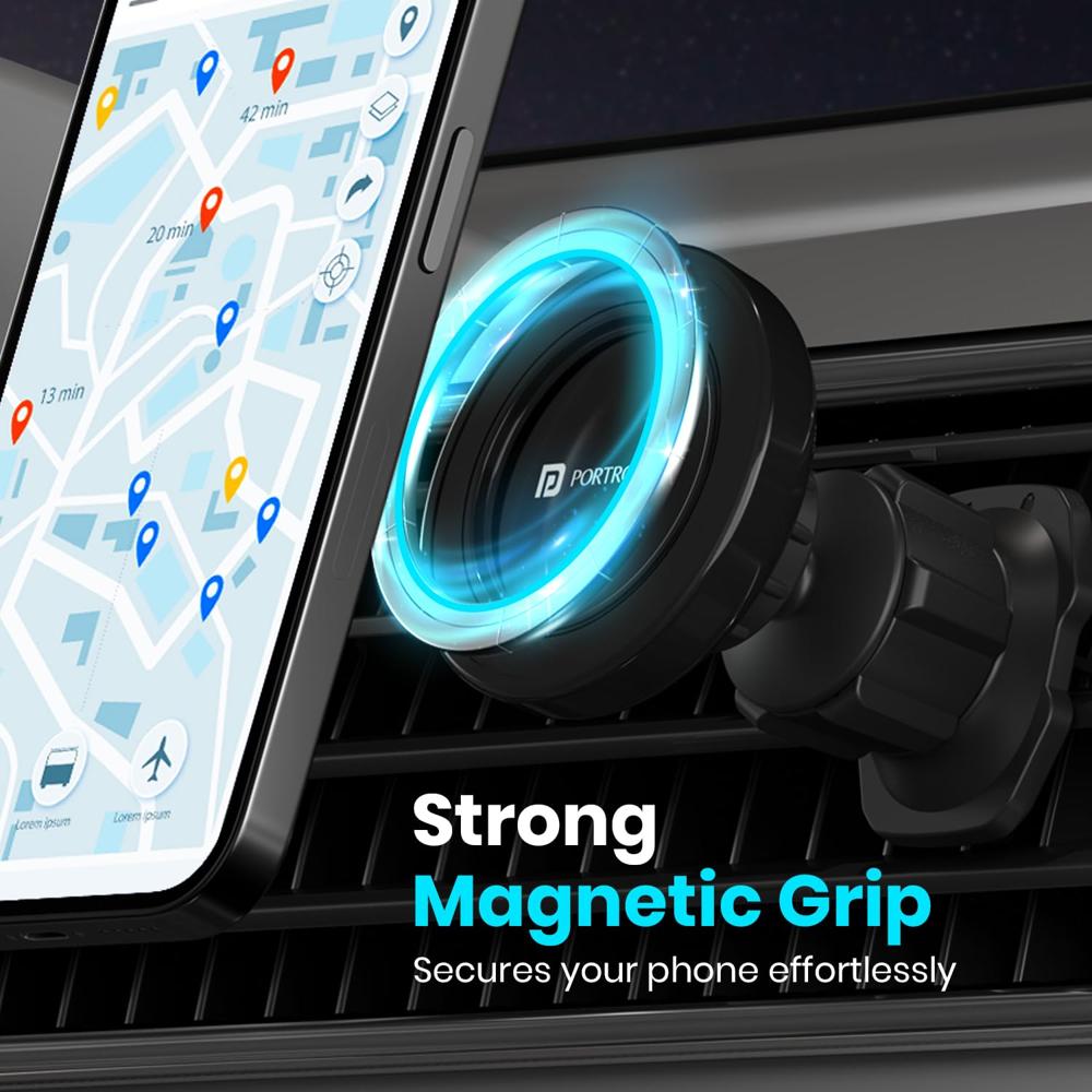 Portronics Mogun 4 Magnetic Car Phone Holder Stand with Strong
