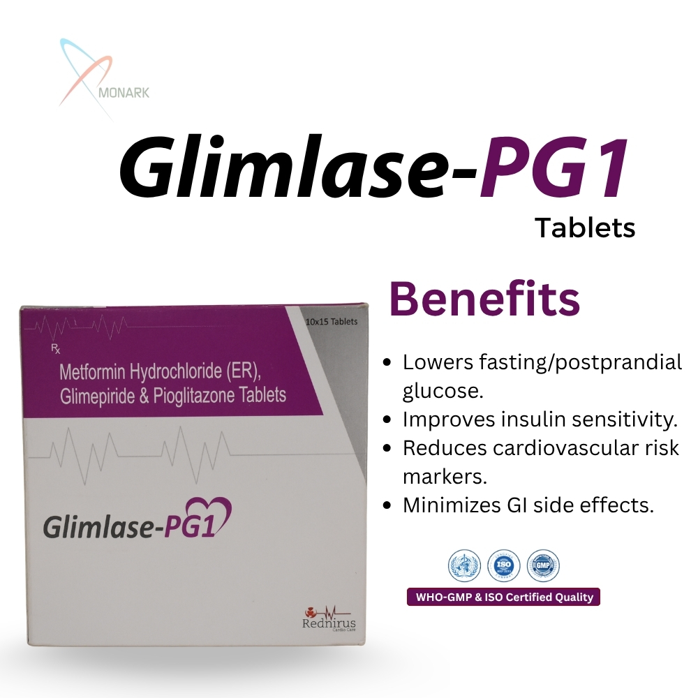 Metformin (SR) 500MG + Voglibos 0.2MG + Glimepride 2MG Bilayered Tablet