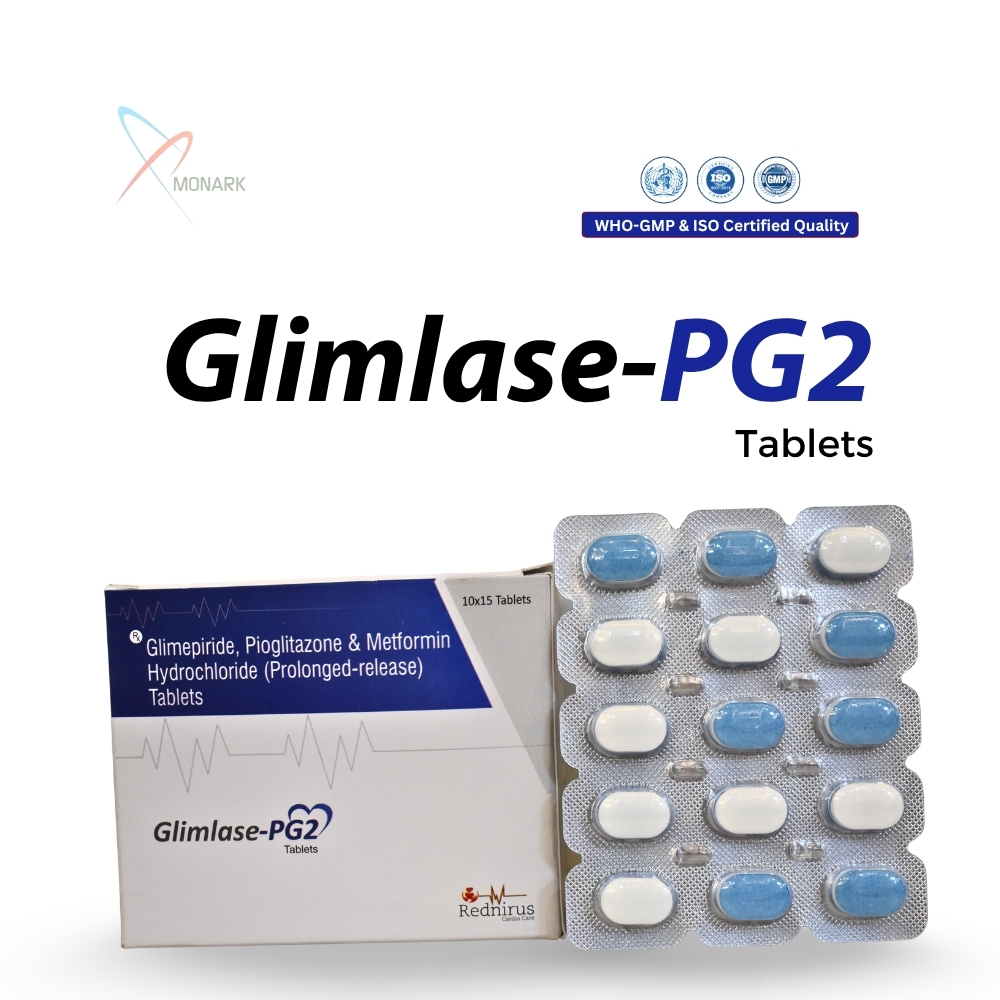 Metformin (SR) 500MG + Pioglitazone HCL 15MG + Glimepiride 2MG  Bilayered Tablet