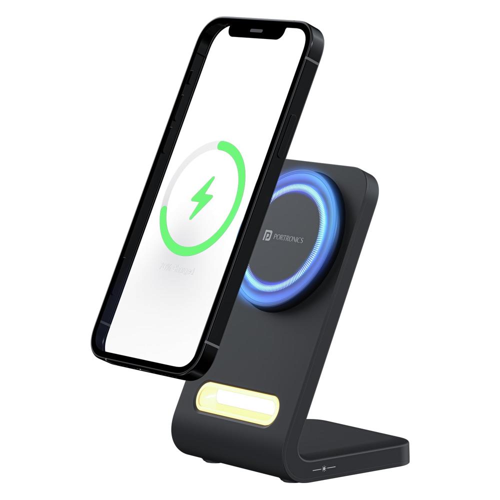 Portronics Flux 15W Qi2 Enabled Fast Charging Wireless Charger, MagSafe
