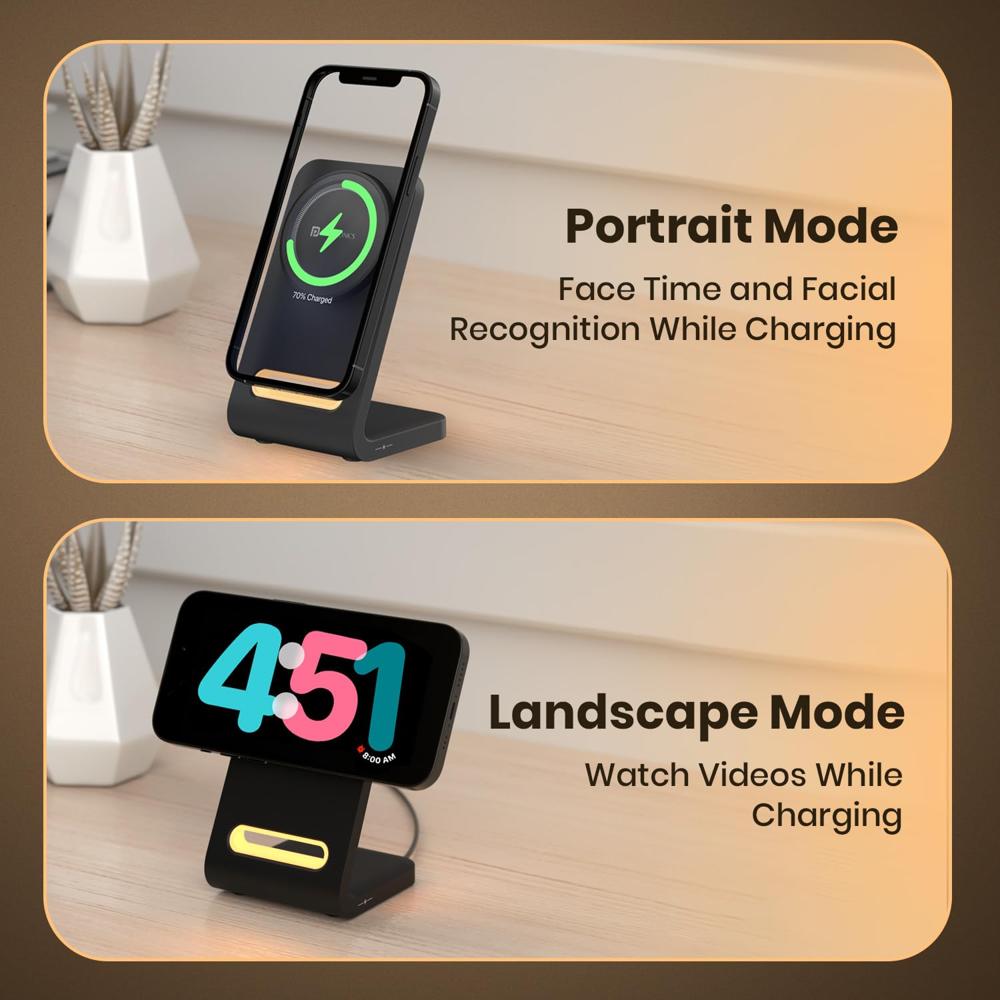 Portronics Flux 15W Qi2 Enabled Fast Charging Wireless Charger, MagSafe