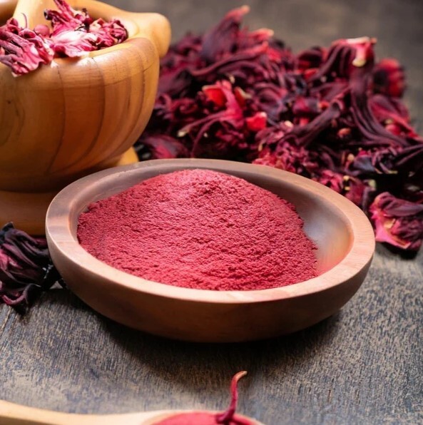 Gudhal Phool Powder - Hibiscus Flower Powder - Gudhal Flower Powder - Hibiscus Rosa