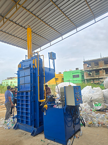 Semi Auto Plastic Bottle Baling Machine