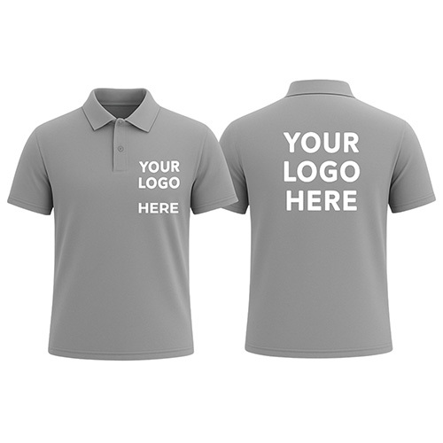 Grey Customized Polo T-Shirt