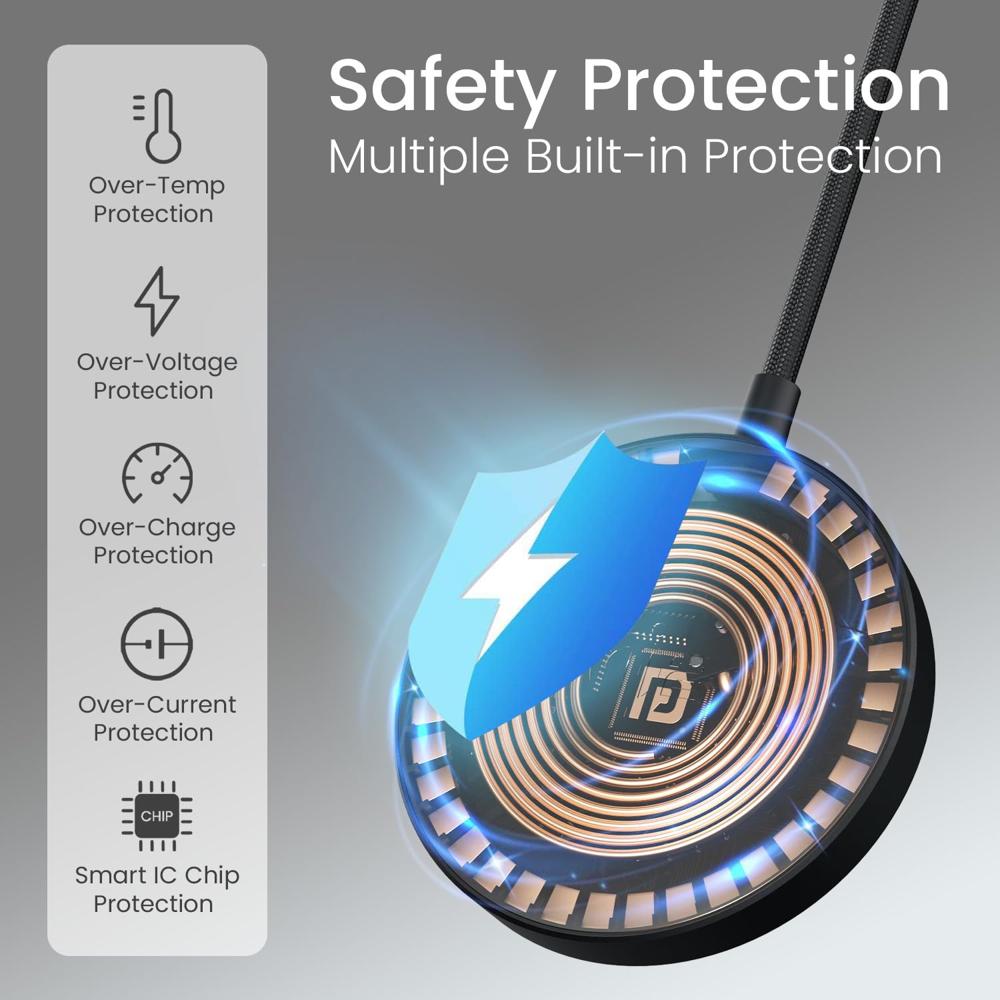 Portronics Quikk 15W Qi2 Certified Fast Charging Wireless Charger,