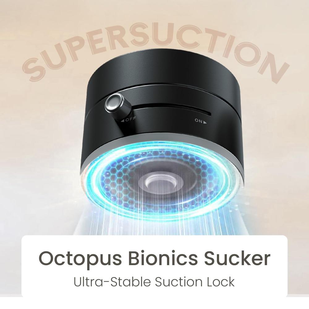 Portronics Hold X Magnetic Vacuum Suction Mobile Holder, Multiple Angle Adjustment, Retractable, Strong