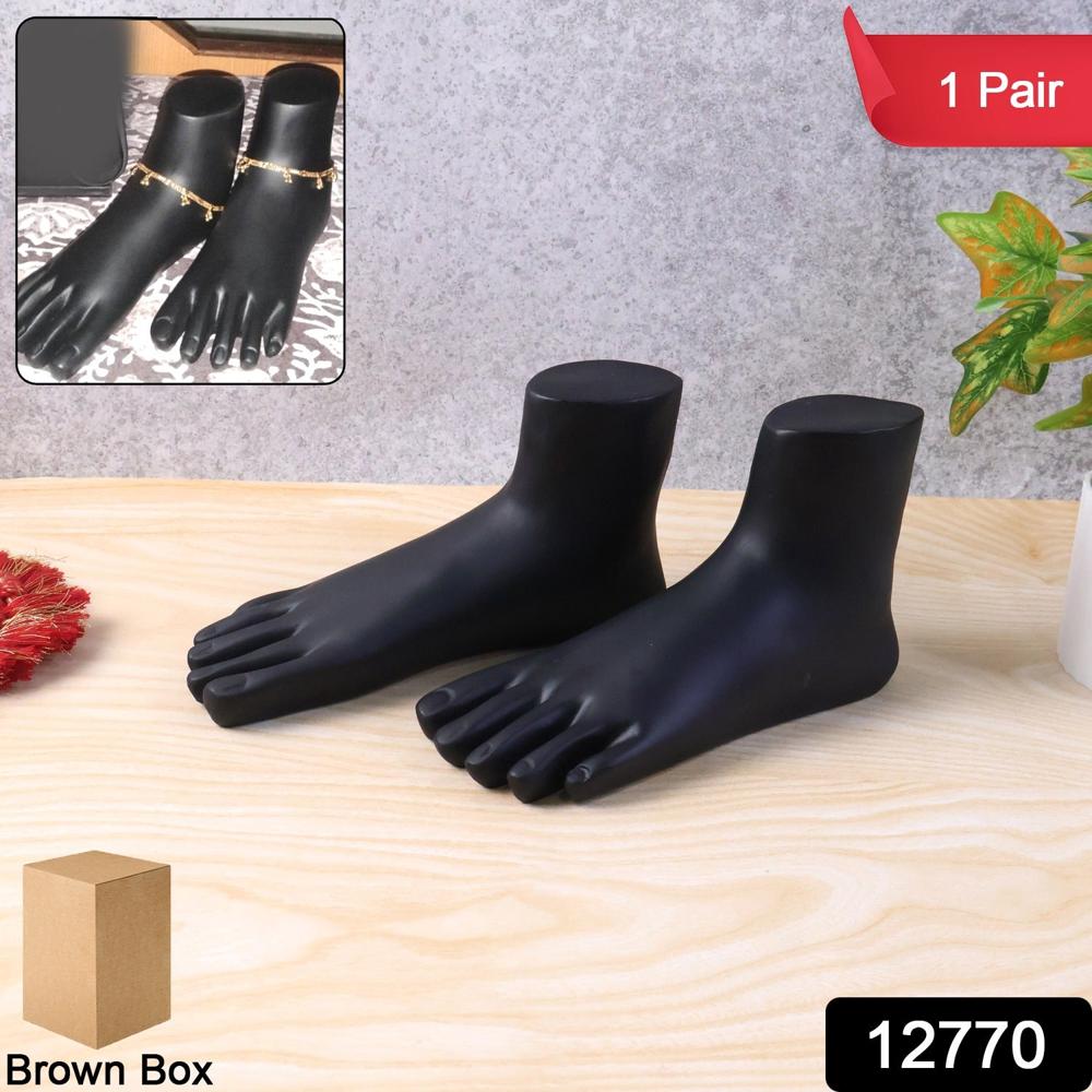 Premium Black Foot Mannequin Display Stand (1 Pair) - Color: Mix