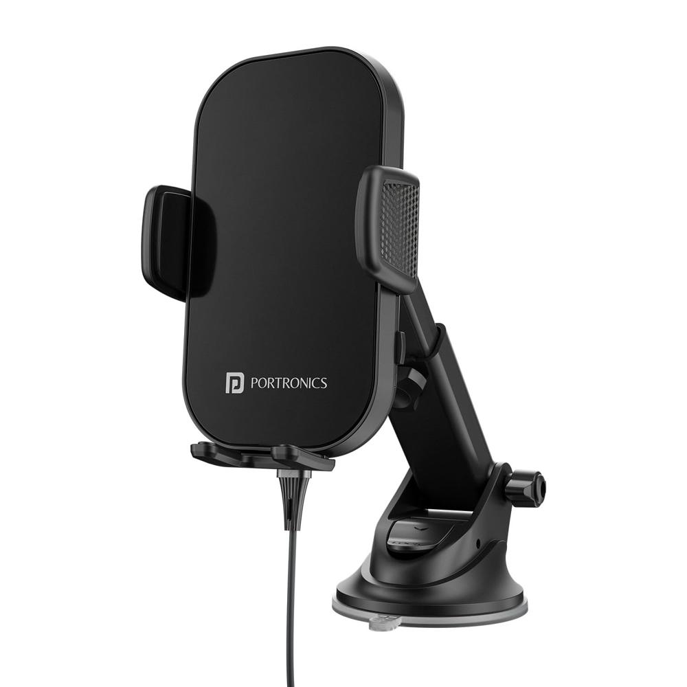 Portronics Charge Clamp 3 Wireless Car Charger with 15 Watts Fast