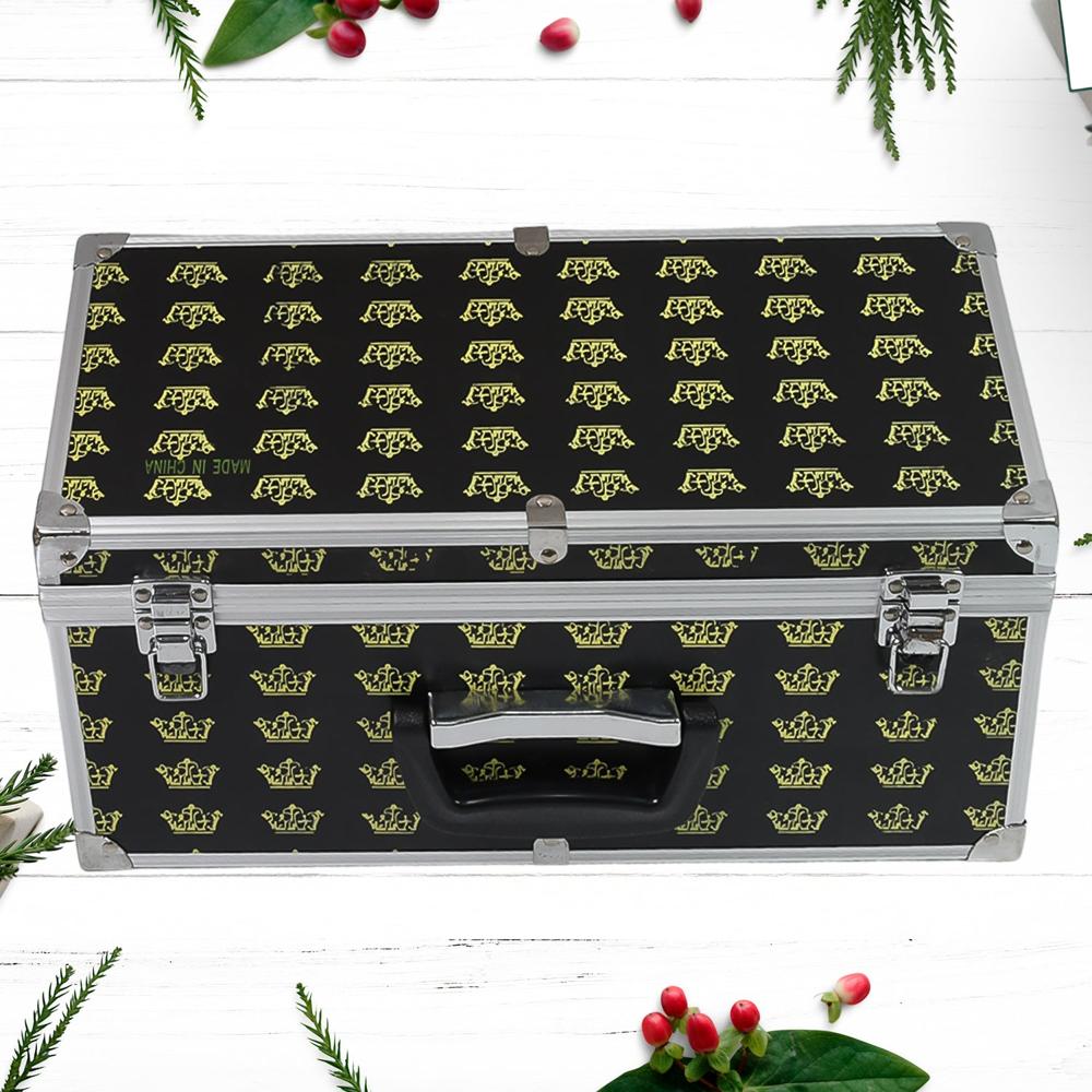 Wooden & Aluminium Portable Suitcase Travel Tool Box - Material: Wood/Alu