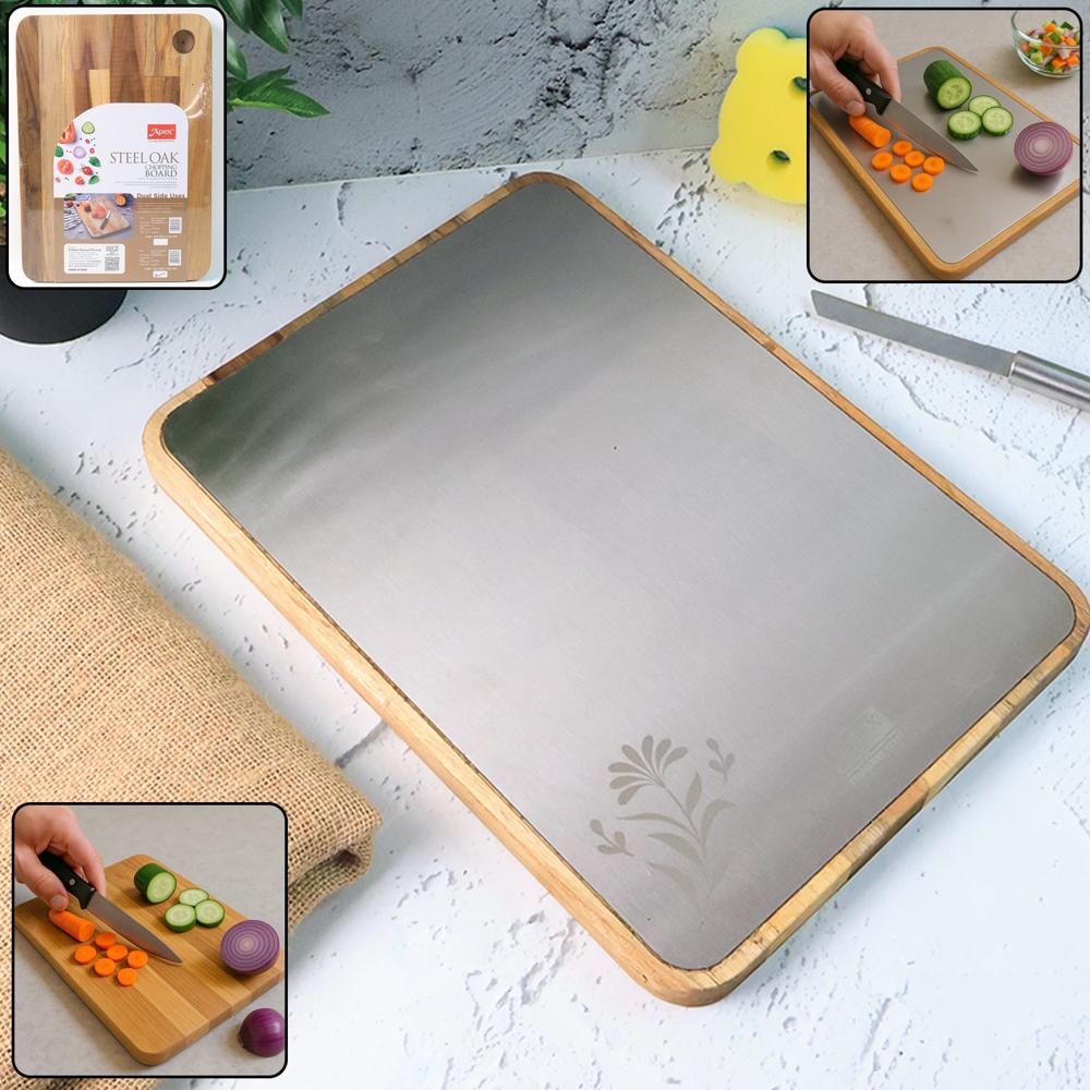 Apex Steel Oak Cutting Board With Wooden Handle (1 Pc) - Size: 35*25*2