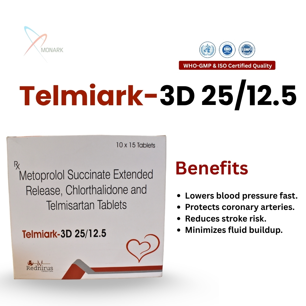 Telmisartan 40mg + Metoprolol 25MG Succinate + Chlorthalidone 12.5 MG  TAB 