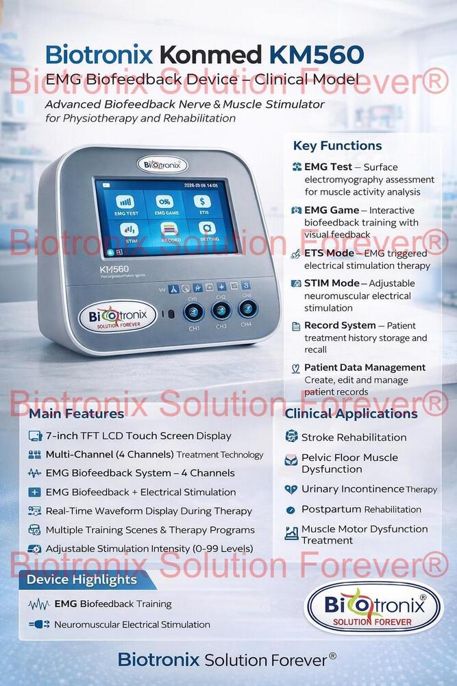 Konmed KM-560 EMG Biofeedback Device with Muscle Therapy