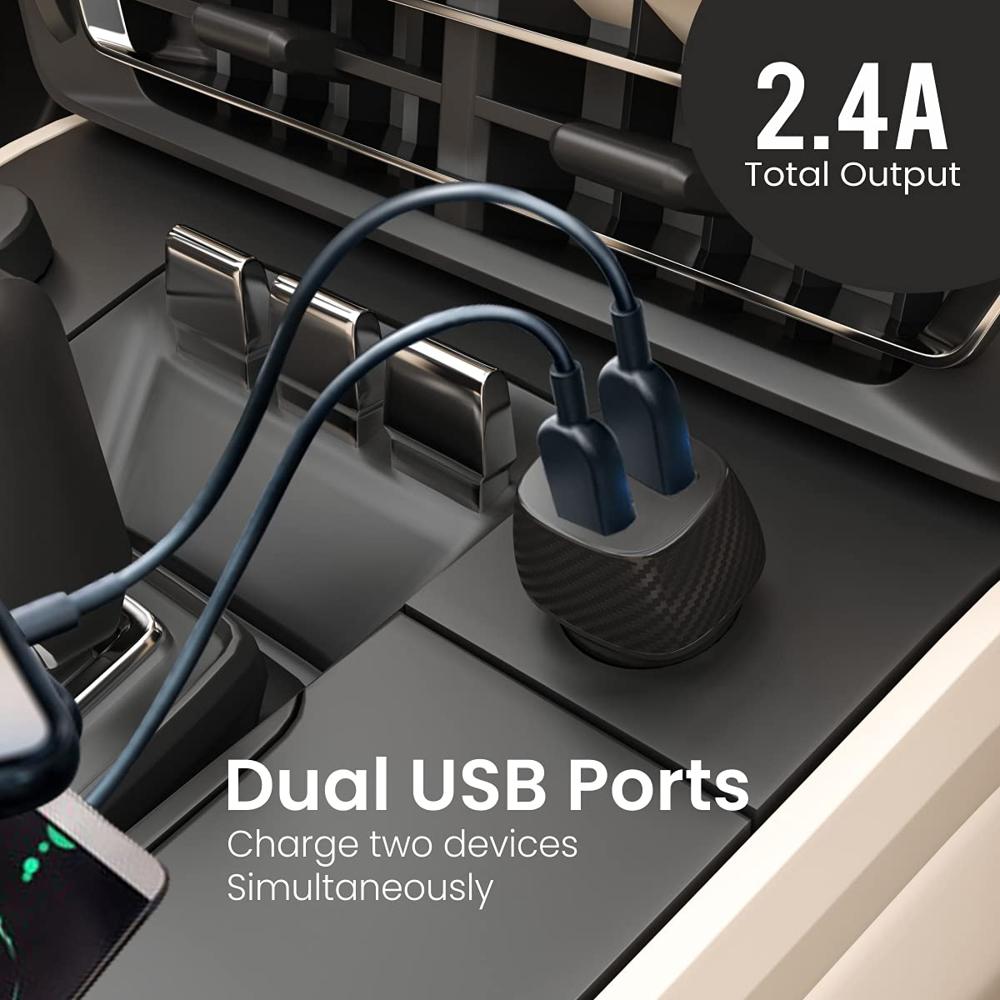 Portronics Car Power 5 12W Fast Car Charger Comes with Micro USB