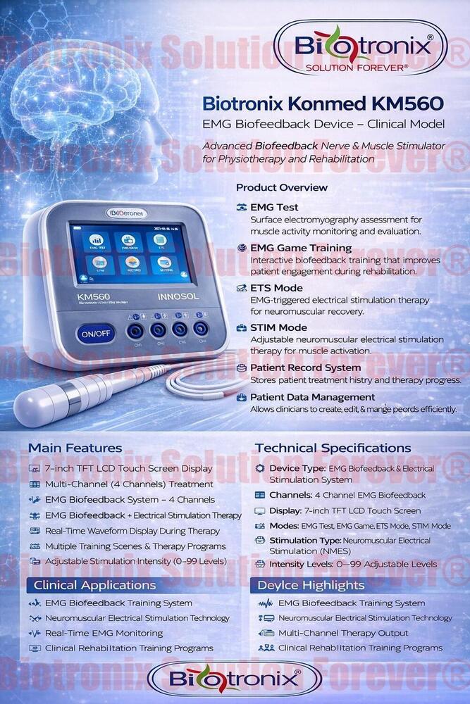 Konmed KM-560 4 Channel EMG Biofeedback System for Hospitals