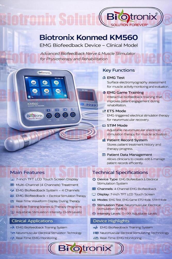 Konmed KM-560 EMG Biofeedback Device with Multi Channel Therapy