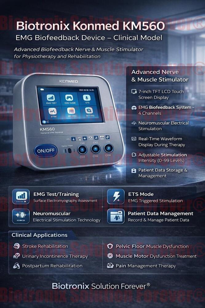 Konmed KM-560 EMG Biofeedback Device with Multi Channel Therapy