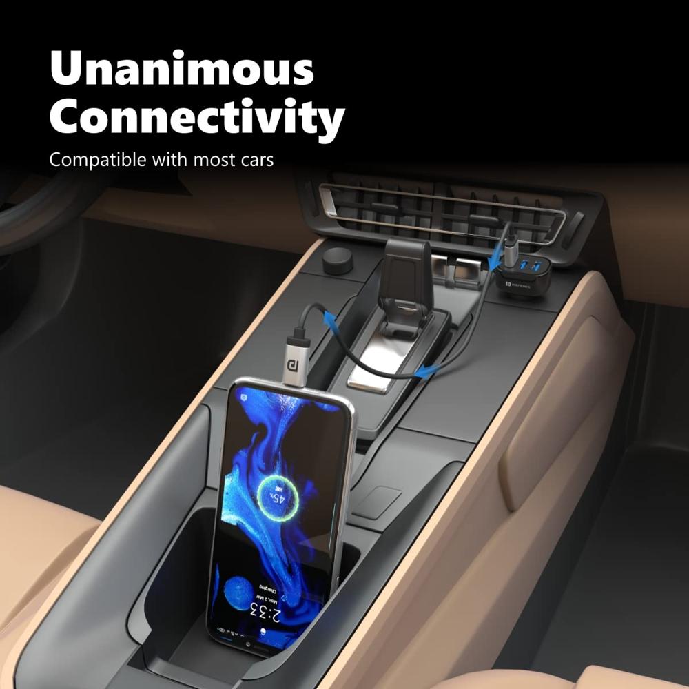 Portronics 17W Car Power 11 Car Charger with Triple Output, 17