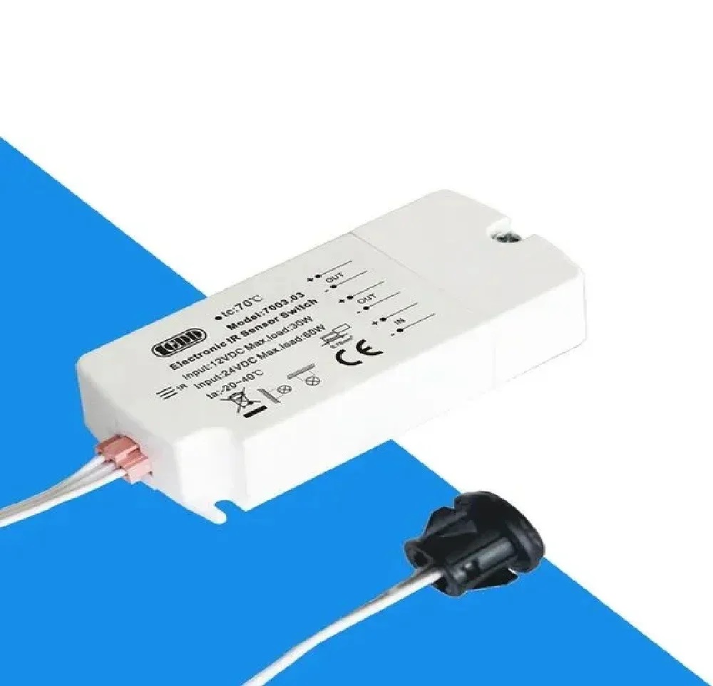 True Sense DC 12V IR Sensor Switch 40W Infrared Light Switch for LED Strip Motion Hand Wave, TS-04A