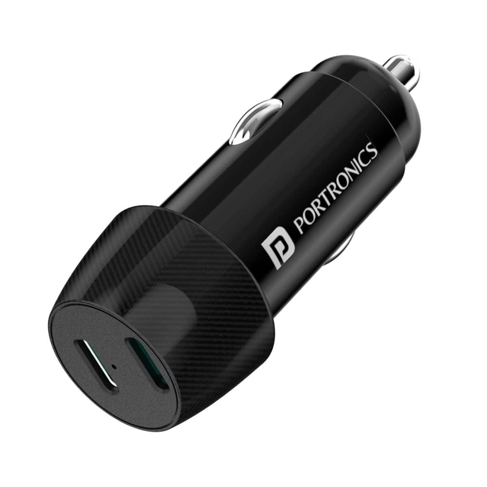 Portronics 40W Car Power 14 Fast Car Charger with Dual Type-C