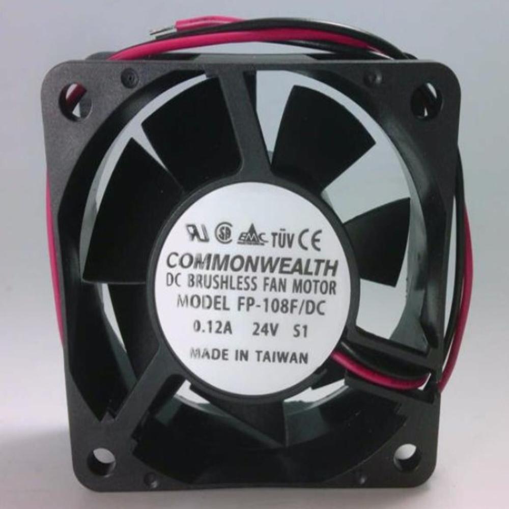 COMMONWEALTH FP-108F/DC 24V DC 0.12A 6025mm Ball Bearing Industrial Axial Cooling Fan