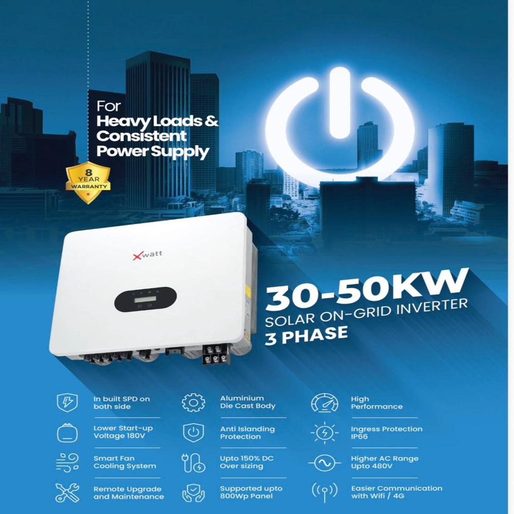 X watt 30-50 KW solar on grid inverter