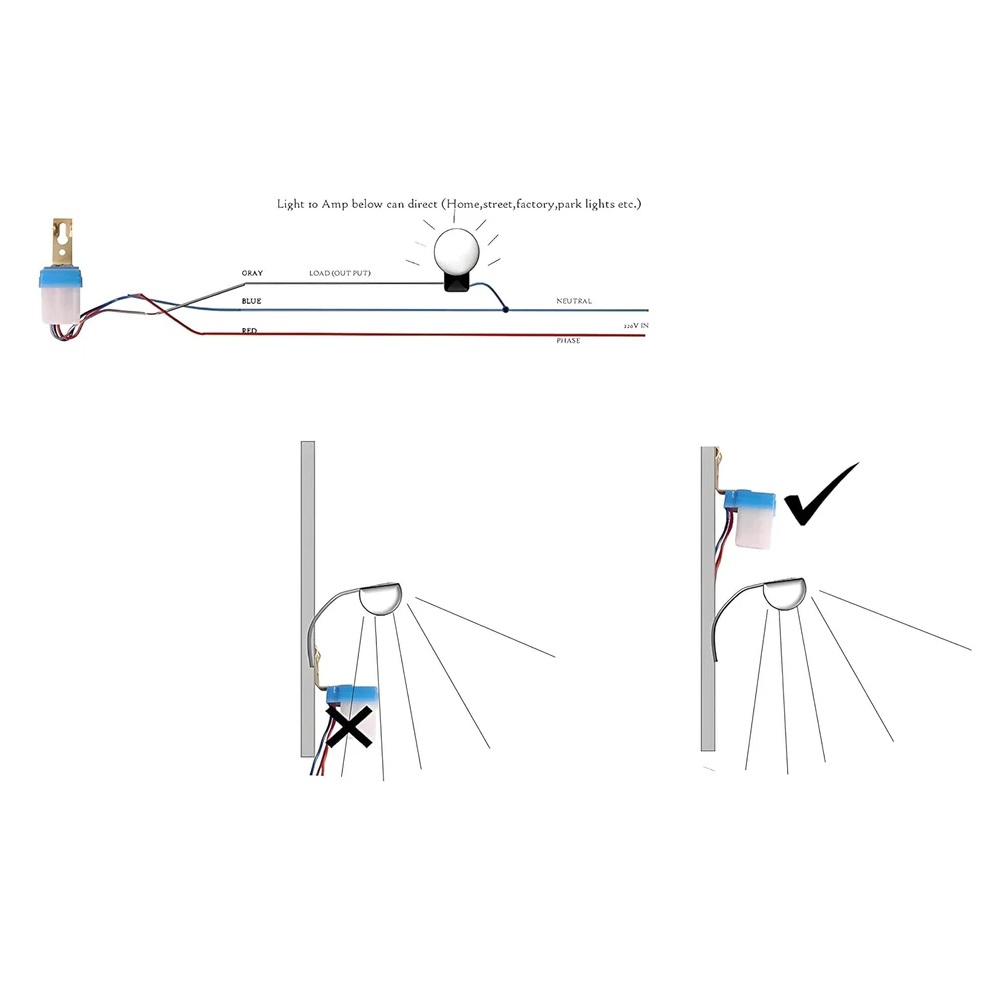 True Sense 6 Amp Day Night Photocell Sensor, TS-10