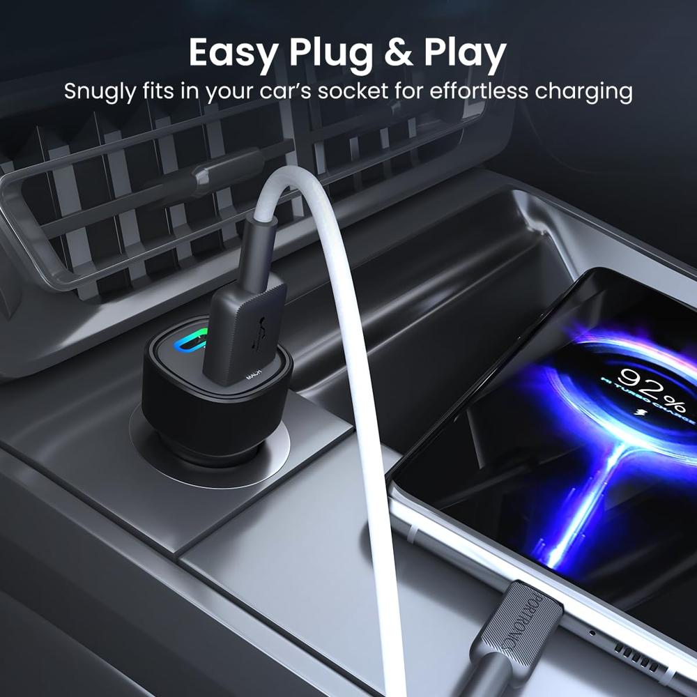 Portronics Car Power 30 Dual Output Fast Car Charger with 30W