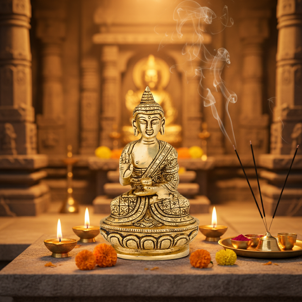 Brass Buddha Statue 