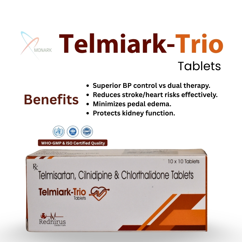 Telmisartan 40 MG + Chlorthalidone 12.5 MG + Cilnidipine 10mg