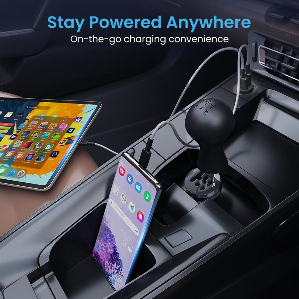Portronics 65 Watts Car Power 65 Dual Output Fast Car Charger with