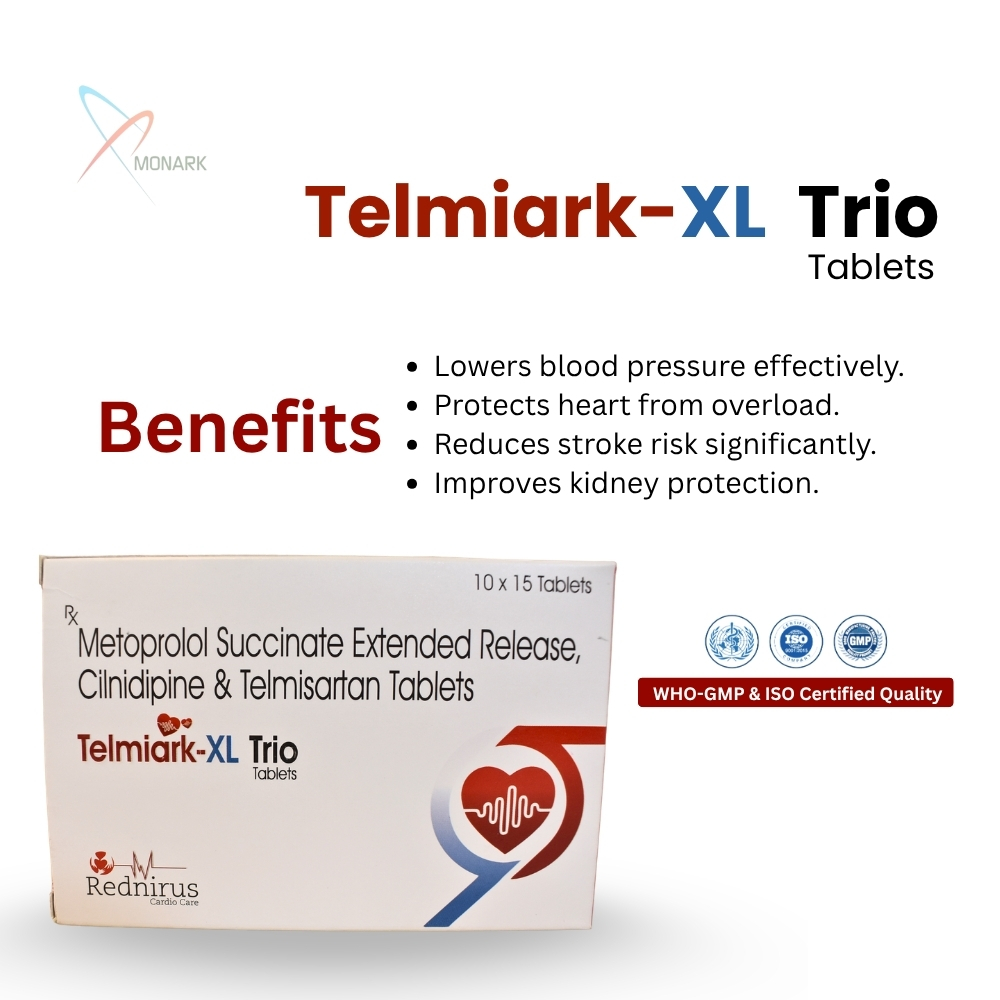 Metoprolol 50MG Succinate Extended Release +Telmisartan 40 MG  +Cilnidipine 10mg tab 