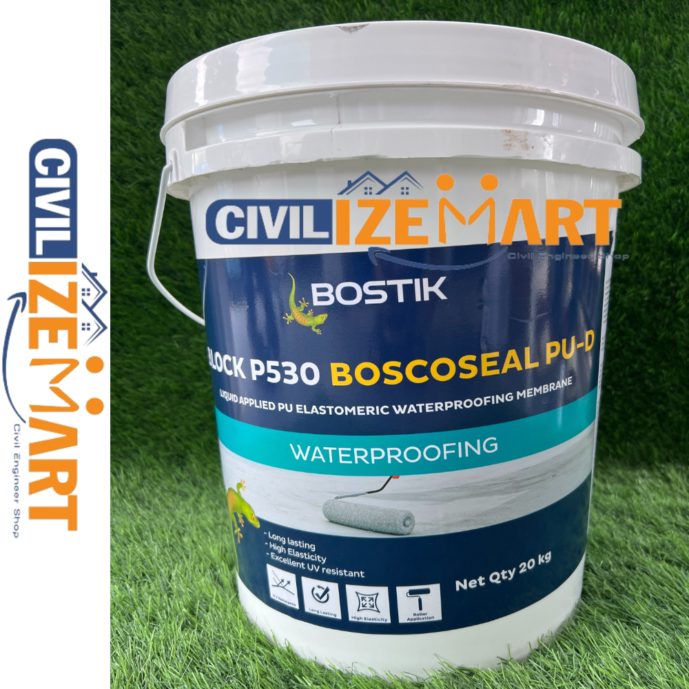 Bostik Block P530 Boscoseal Pu-D Waterproofing Coating - Application: Applied By Brush