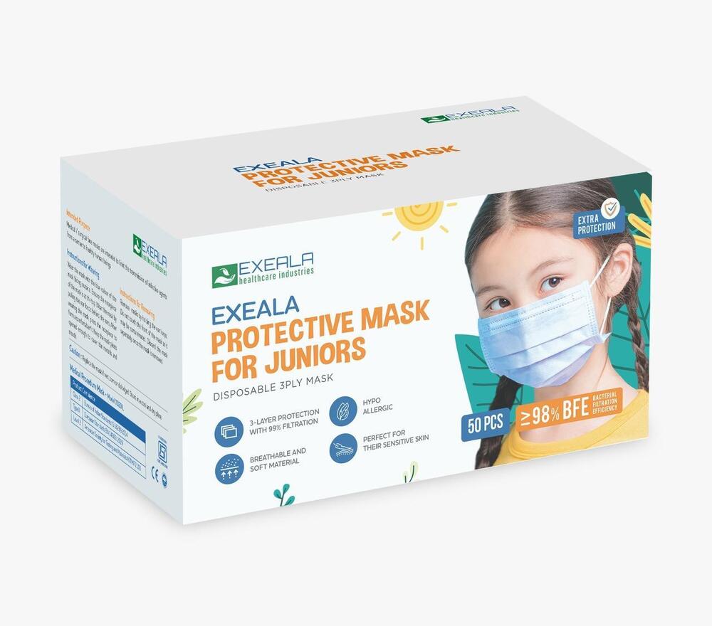 Exeala Protective Disposable  3 Ply Face Mask- Box of 50 Pcs